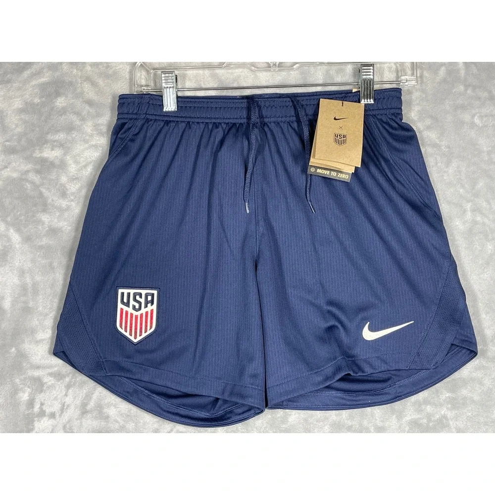 Nike USWNT Womens Soccer Shorts Navy Blue USA Dri-FIT IB4598-410 Small NEW